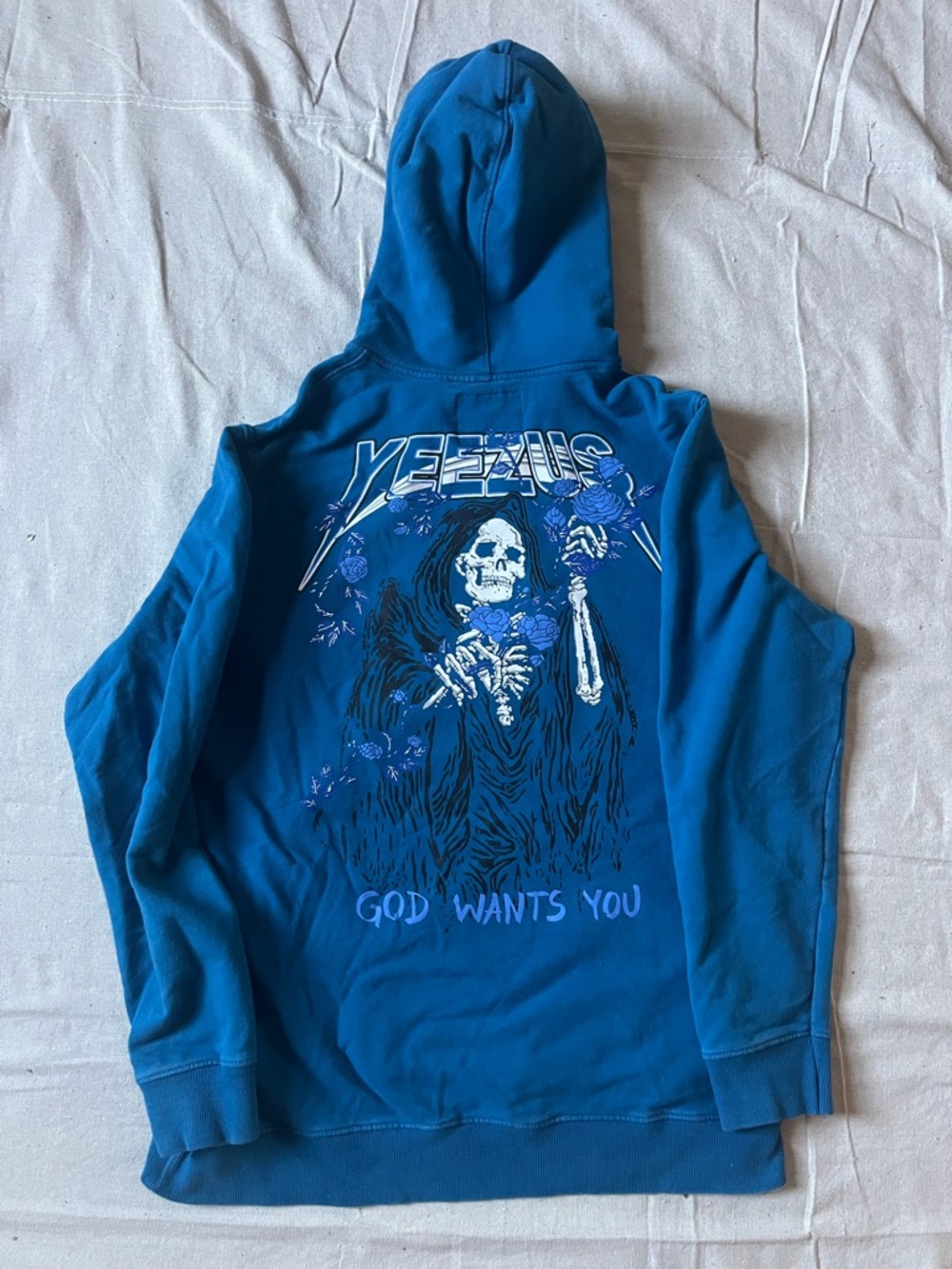Yeezy Blue Graphic 'God Wants You' Hoodie